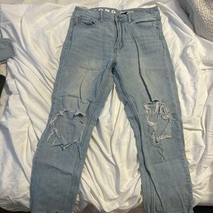 Light Blue Distressed Women's Jeans